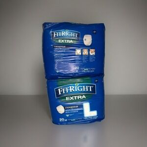 FitRight Adult Pull-Up Underwear Disposable Diapers, Extra Large, Unisex (20 )